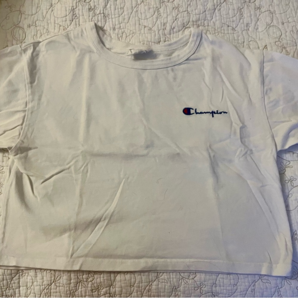 Champion White Cropped T-Shirt